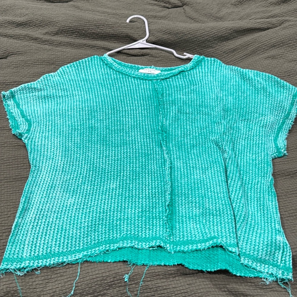Waffle knit tee